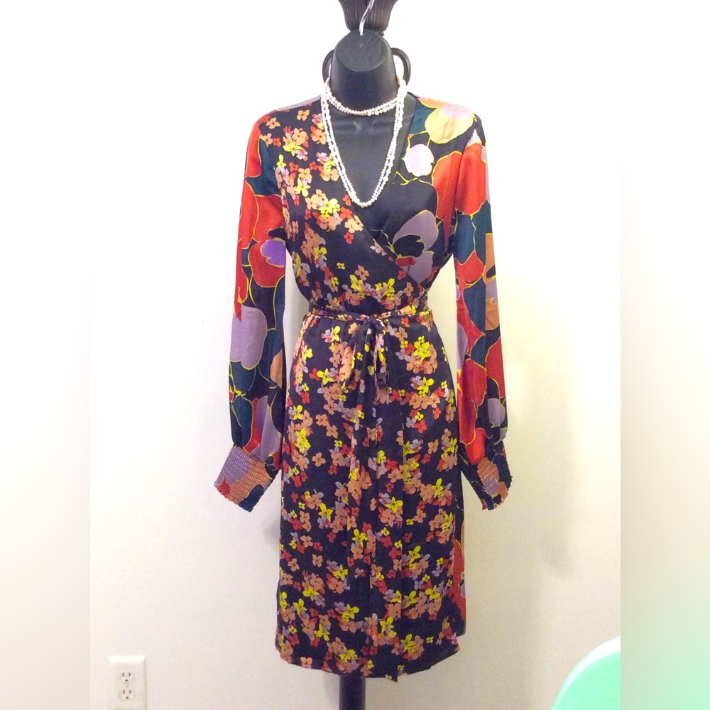 Sz S Atelier Floral Wrap Dress NWT